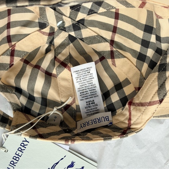 Burberry vintage check baseball cap color stone size large brand new UNISEX - Picture 6 of 10